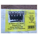 Powerbuilt 6pc 1/2" Drive Impact Pro Axle Socket