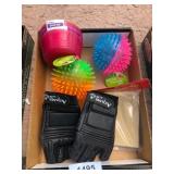 Sandpaper Set, Athletic Gloves, Dog Toys &