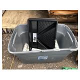 Tote with Paint Rollers & Paint Trays (no lid)