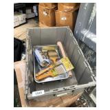 Crate with Paint Brushes & Paint Pan