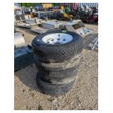 (4) Trailer Tires with Rims ST225/75R15