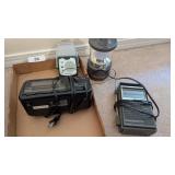 GE Radio, Clock Radio & (2) Battery Op Lanterns