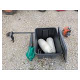 Remington Weedeater, Leaf Blower, + Tote w/ Floats