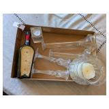 Hurricane Candle Lamp, Candle Holders, Etc.