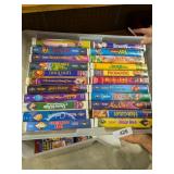 VHS Disney Movies in Tote w/ Lid