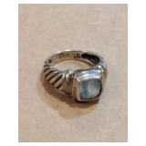 .925 Aquamarine Ring