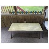 Metal Folding Bench / ~3 ft across