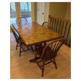 Harvest Table w/ (4) Oak Chairs