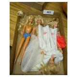 (4) Barbie Dolls