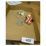 Art Glass Christmas Tree, Santa Candle, More