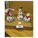 Snowmen Tea Light Candle Holders