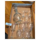 Decanter & Stemmed Glasses
