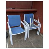 (6) Outdoor Chairs + Small Patio Table