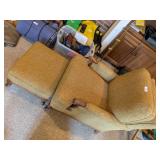 Vintage Upholstered Chair Tweed w/