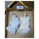 (2) Small Porcelain Dolls