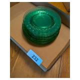 Green Depression Plates