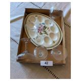 Unique Egg Plate + Assorted Sherbets