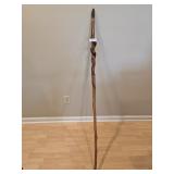 Twisted Tree Morel Mushroom Carved Walking Stick