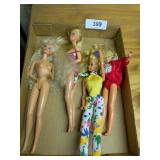 (4) Barbie Dolls