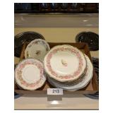 Pink Floral Plates