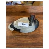 Jules A. Bouillet Hand Carved Duck (signed)