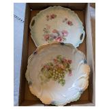 Bowl & Plate w/ Floral Designs