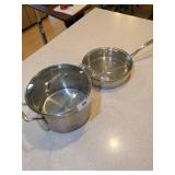 Calphalon Soup Pot & Deep Frying Pan + Lids