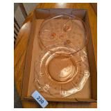 Pink Depression Serving Plates