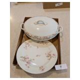 Austria Lidded Vegetable Dish + Haviland Plate