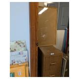 Fiberboard 2-Drawer File Cabinet + Poster Frame