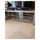 Heavy Metal & Glass Modern TV Stand