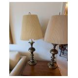 (2) Brass Table Lamps