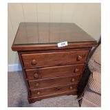 4 Drawer Small Chest w/ Glass Protection