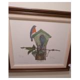 Larry Fletcher Print 361/ 500- Eastern Blue Bird