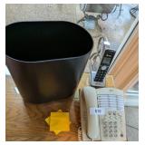 Waste Basket, Cordless Phone, Desk Phone