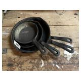 Wagner Ware 1891 Set of Four Cast Iron Skillets