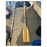 (2) Wooden Canoe Paddles