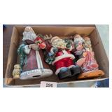 (3) Ceramic Santas