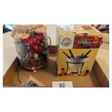Wilton Fondue Set & Christmas Light