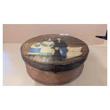 Vintage Cheese Box w/ Amish family design