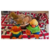 Wicker Laundry Basket Full of Stuffed Plush
