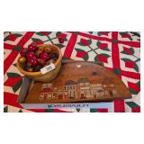Turned Wood Bowl + Wooden Decor