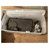 (2) Totes w/ Lids + Percolator, Mismatch China, +