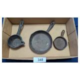 (3) Unmarked Cast Iron Pcs.