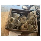 Wooden Fruit Crate w/ Fruit Jars