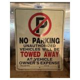 Plastic No Parking Sign