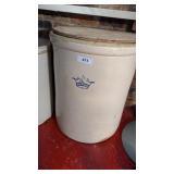 20 Gal Crown Stoneware Jar w/ Handmade Wood Lid-*
