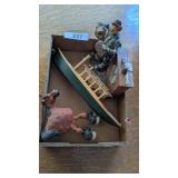 Clown Clock, Wooden Boat & Other