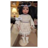 Native American Porcelain Doll