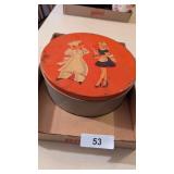 Vintage Tin w/ Chef Design -*